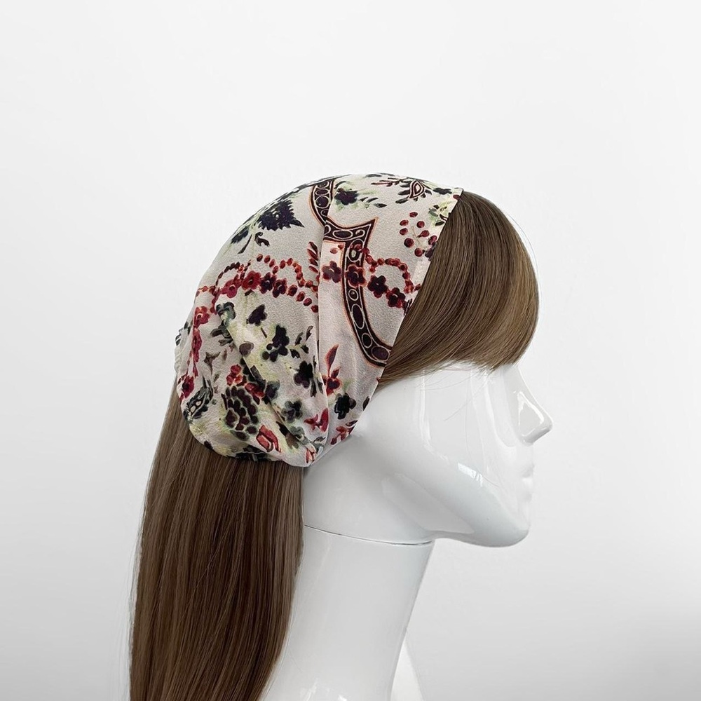 Hand Crafted Elegant Floral Hair Scarf